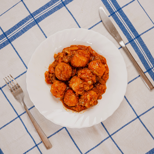 Pisto con Albóndigas Casero